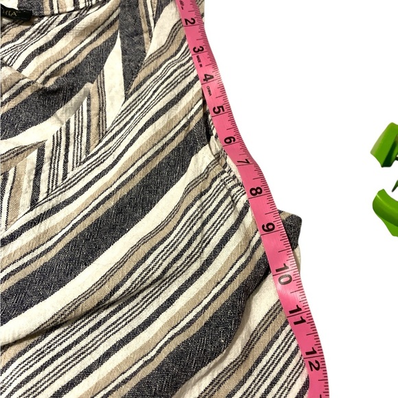 For Cynthia Linen Blend Raw Hem A-line Maxi Dress size M - Picture 3 of 6